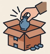 Packing items in box